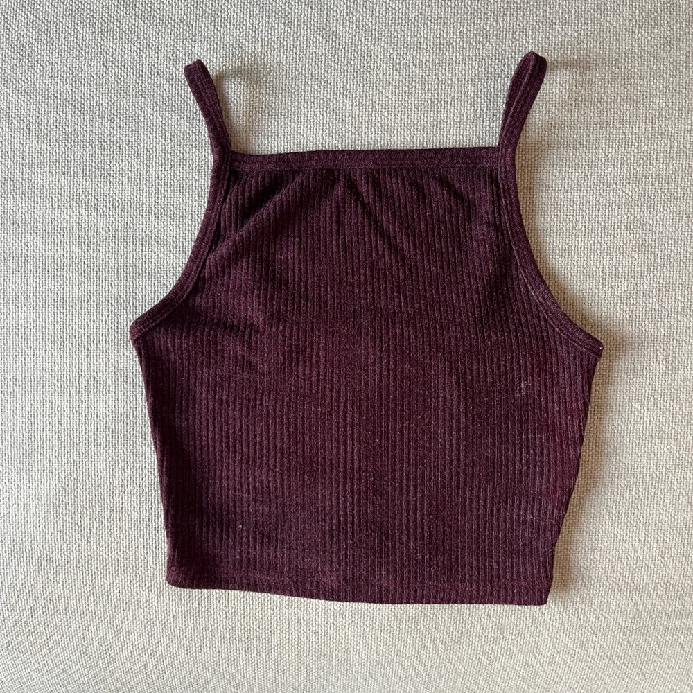 Red/Purple Stretchy Halter Tank Top